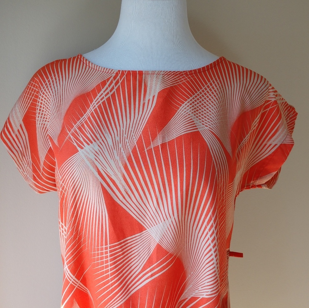 Paisley & Ivy Women's Orange Geometric Patterned Top